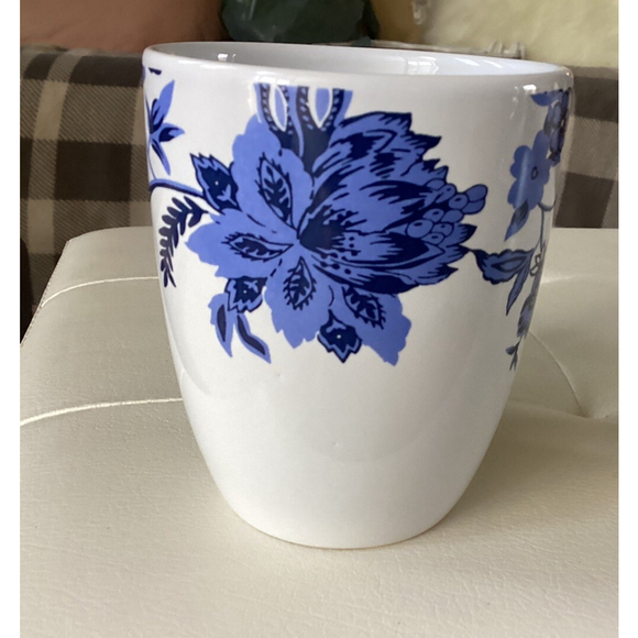 Royal Norfolk Coffee Mug Tea Cup 12 Oz White W/Blue Floral Design Replacement 4” - Picture 2 of 9